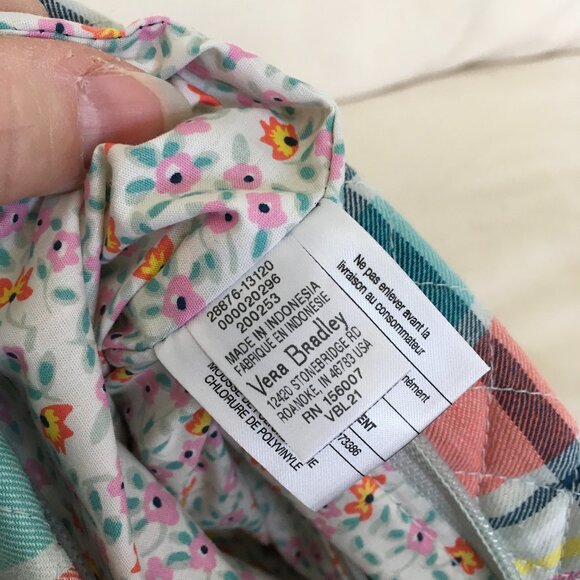 Vera Bradley Pastel Plaid Triple Zip Crossbody - Picture 5 of 11